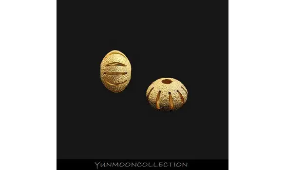 4x intercalaires dépolies plaqué Or