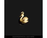 Cygne charm en mat plaqué Or