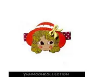 Barrette fillette en chapeau orange