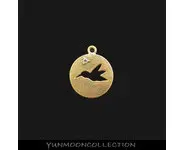 Un oiseau connecteur en mat plaqué Or