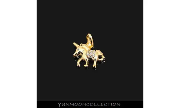 Licorne pendentif en plaqué Or