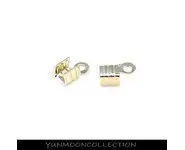 4x embout plaqué platine argent massif