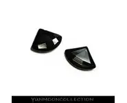 Onyx noir en forme d'évantaill