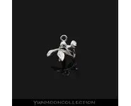 2x bélière oiseau plaqué argent OR