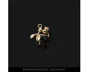 2x bélière oiseau en mat plaqué Or