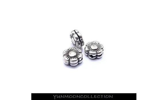 Perle intercalaire Thaï argent de fleur