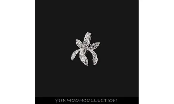 Bélière en forme de fleur en argent 925