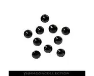 10x perles onyx noir naturelle 4mm