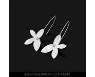 Fleur crochets en plaqué argent OR