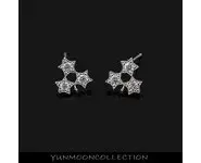 Boucles d'oreilles étoiles plaqué argent