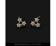 Boucles d'oreilles 3 étoiles plaqué Or