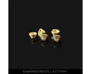 5x coupelles & calottes en plaqué Or mat