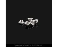 5x coupelles & calottes en mat plaqué OR