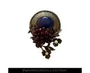 Antique stlye broche en lapis lazuli