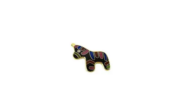 Pendentif multicolor zebra cloisonne
