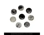 4x quartz rutile noir en ronde 10mm