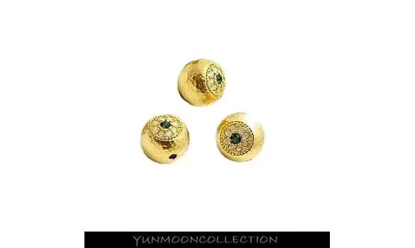 Zirconium Opale/Émeraude plaqué Or mat