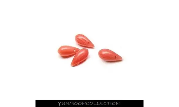 4x Corail synthétique rose en goutte