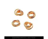 2x multi-triple anneau en plaqué Or rose