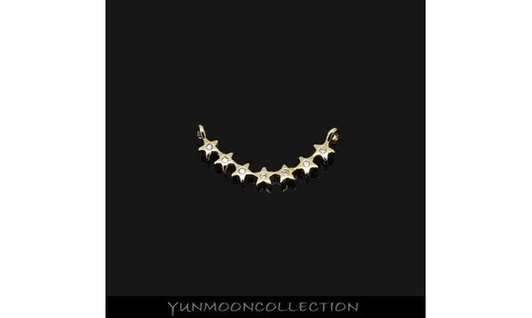 Connecteur étoiles courbes en plaqué Or