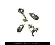 4x breloques différentes en bronze