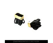 Breloque pompon marron en cuir blue