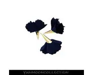 Corsage bleu foncé pendentif pompon