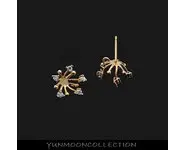 Boucles d'oreilles du calice plaqué Or