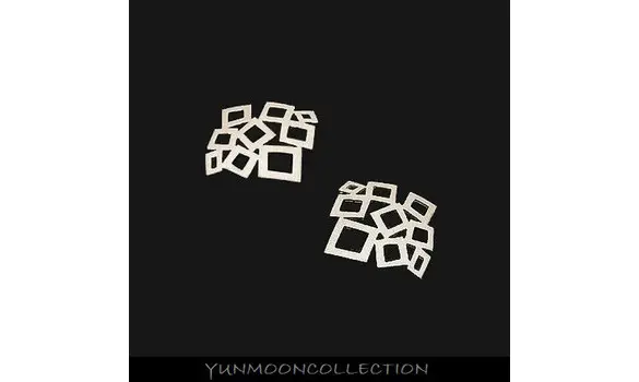 Pendentif en pierres carrées plaqué OR