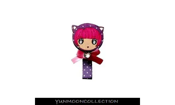 Barrette fillette en bonnet violet