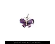 Papillon améthyste en zirconium facettée