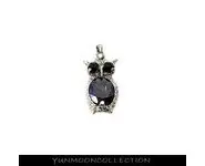 Hibou améthyste en zirconium facetté