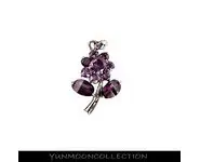 Fleur améthyste en zirconium facettée