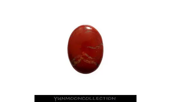 Cabochon jaspe rouge ovale lisse 40mm