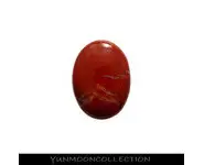 Cabochon jaspe rouge ovale lisse 40mm