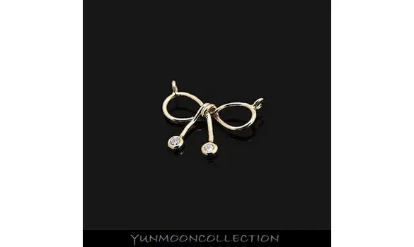 Nœud de ruban pendentif plaqué Or