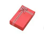 4x boîtes cadeau en couleur rouge