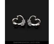 Boucles d'oreilles cœur plaqué argent OR