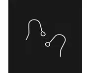 2x paire de crochet en argent massif 925