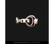 Fermoir en cœur plaqué platine OR