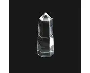 Cristal quartz hexagonal facettée