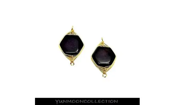 Agate en hexagone connecteur