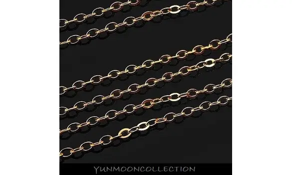 Chaîne petits ovale plaqué Or/50cm