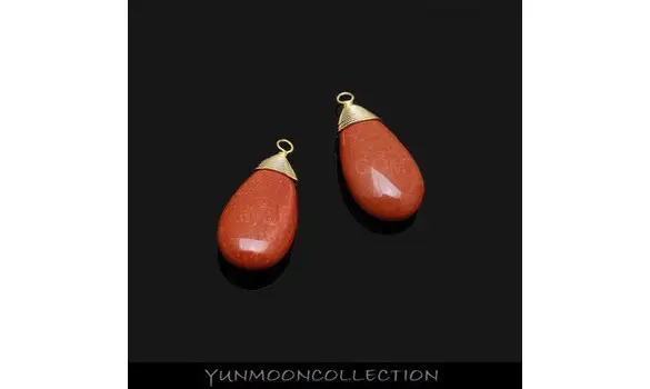 Joli pendentif jaspe rouge en goutte