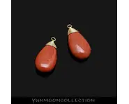 Joli pendentif jaspe rouge en goutte