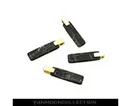 Rectangle howlite noir bar plaqué Or