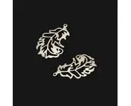 Pendentif feuille en mat plaqué OR