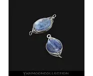 Cyanite brésilienne ovale connecteur
