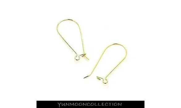 Crochets BO en plaque Or sur argent 925