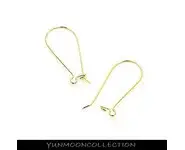 Crochets BO en plaque Or sur argent 925